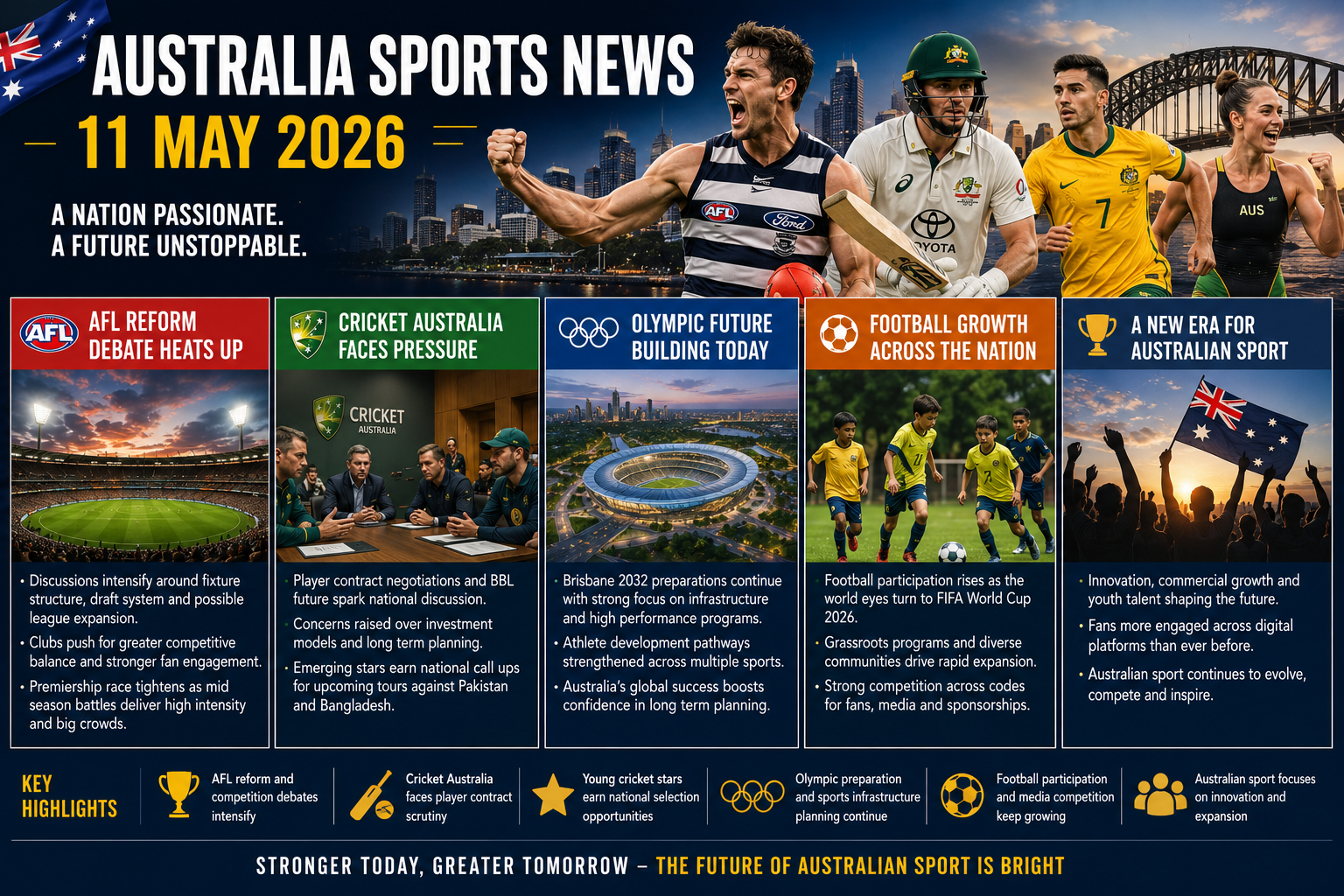 Australian Sport Enters a Defining Period of Reform Pressure and Rising Talent